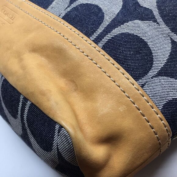 Coach Blue and Tan Tote Bag - Picture 13 of 16